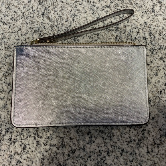 Kate Spade New York Silver Wristlet Gold Letters - Picture 3 of 4